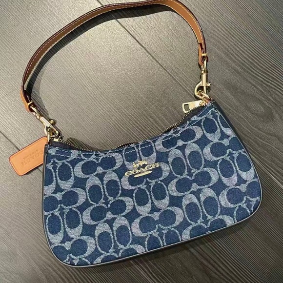 Coach | Bags | Coach Denim Blue Shoulder Bag | Poshmark